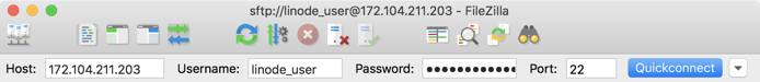 FileZilla Quickconnect