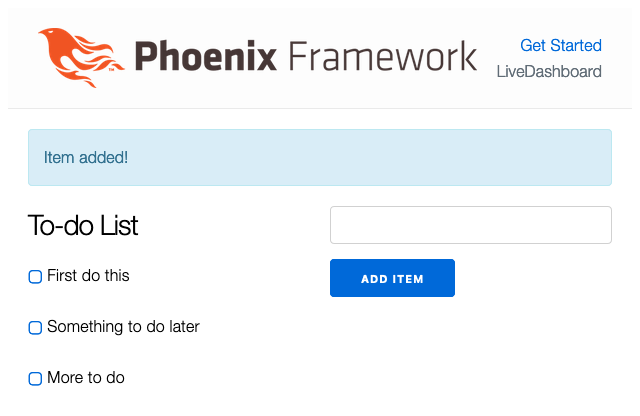 A custom Phoenix application