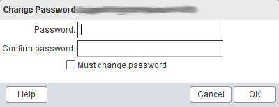 Change password dialog